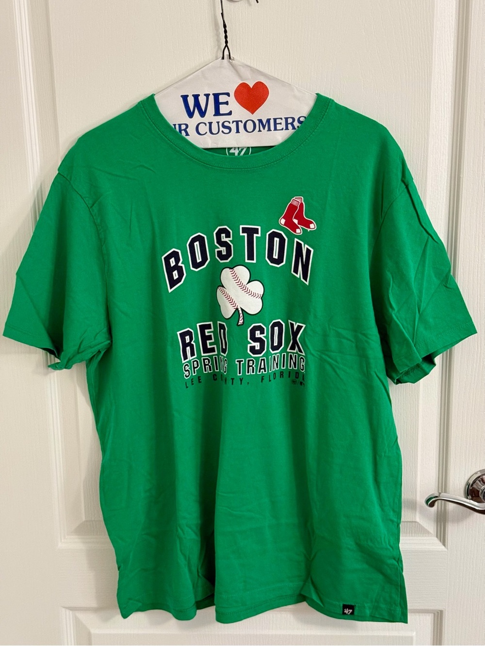 47 Brand Boston Red Sox Green Short-Sleeve Crewneck Tee